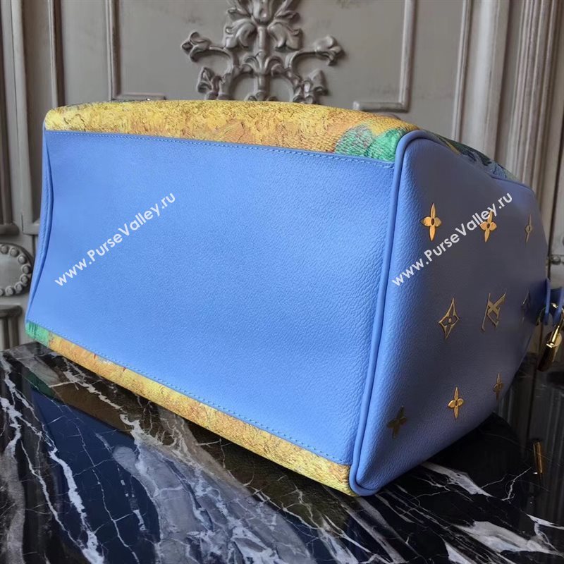 LV Louis Vuitton Speedy 30 Handbag Masters Tote Bag M43314 Blue 6881