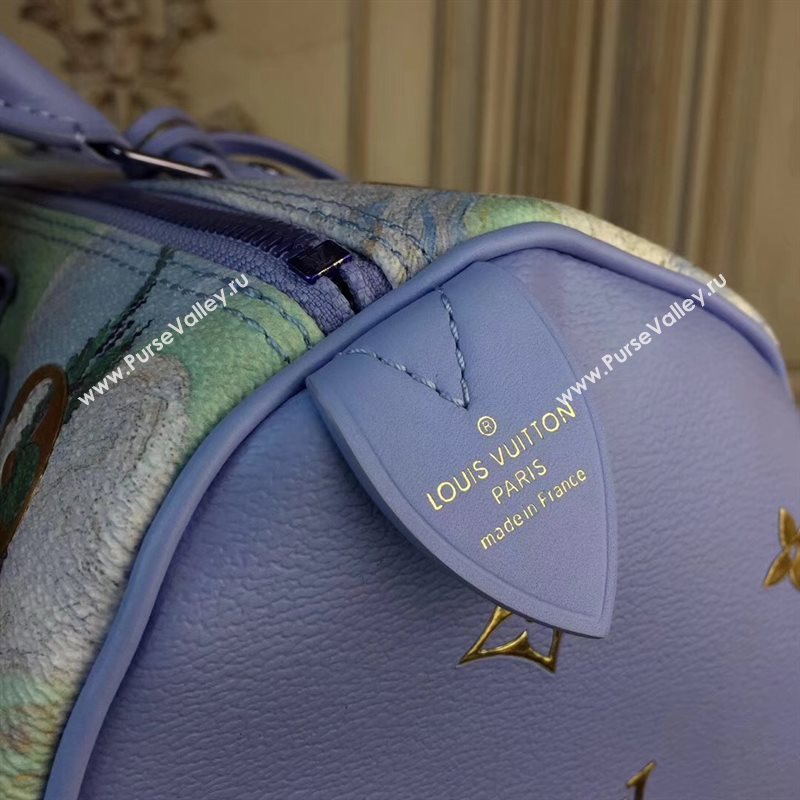 LV Louis Vuitton Speedy 30 Handbag Masters Tote Bag M43314 Blue 6881