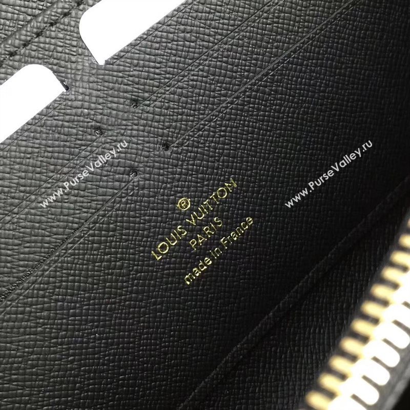 LV Men Louis Vuitton Zippy Wallet Purse Damier Handbag Bag N60015 Brown 6882