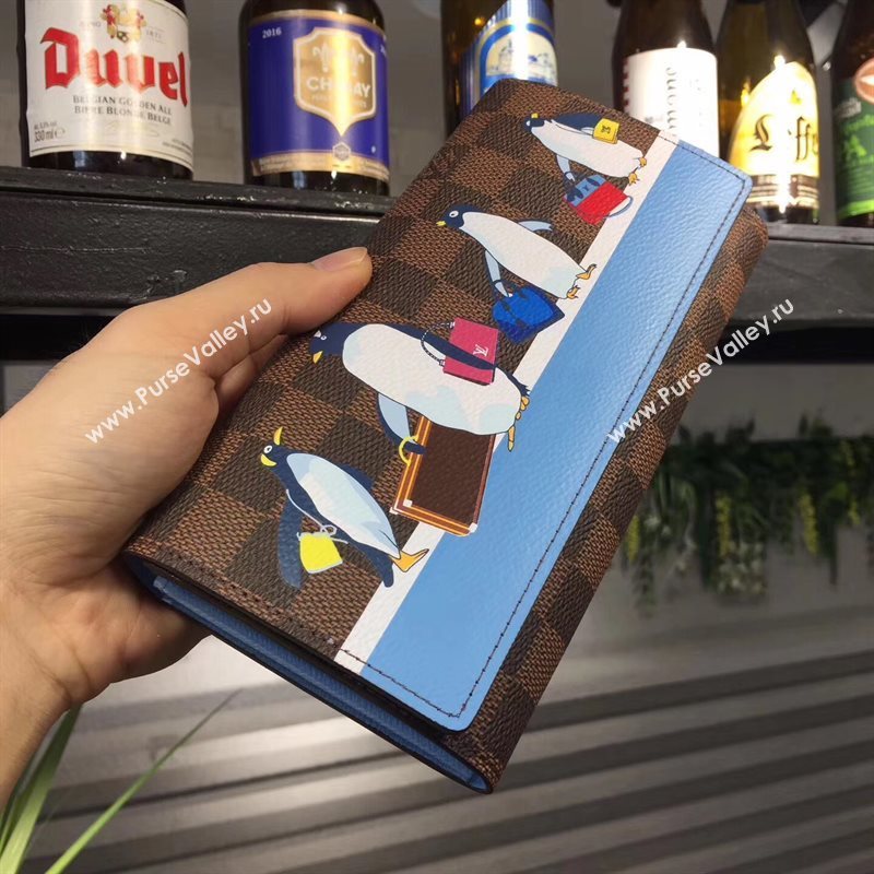 N64426 LV Louis Vuitton Sarah Wallet Purse Bag Damier Handbag Brown 6885