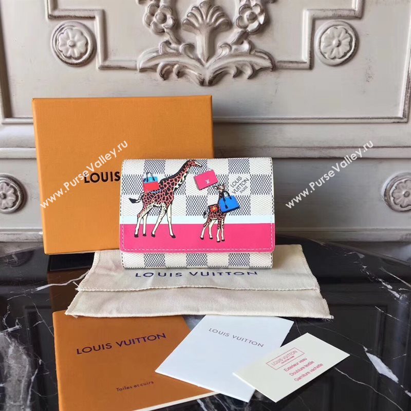 N60059 LV Louis Vuitton Victorine Wallet Purse Bag Damier Handbag White 6887