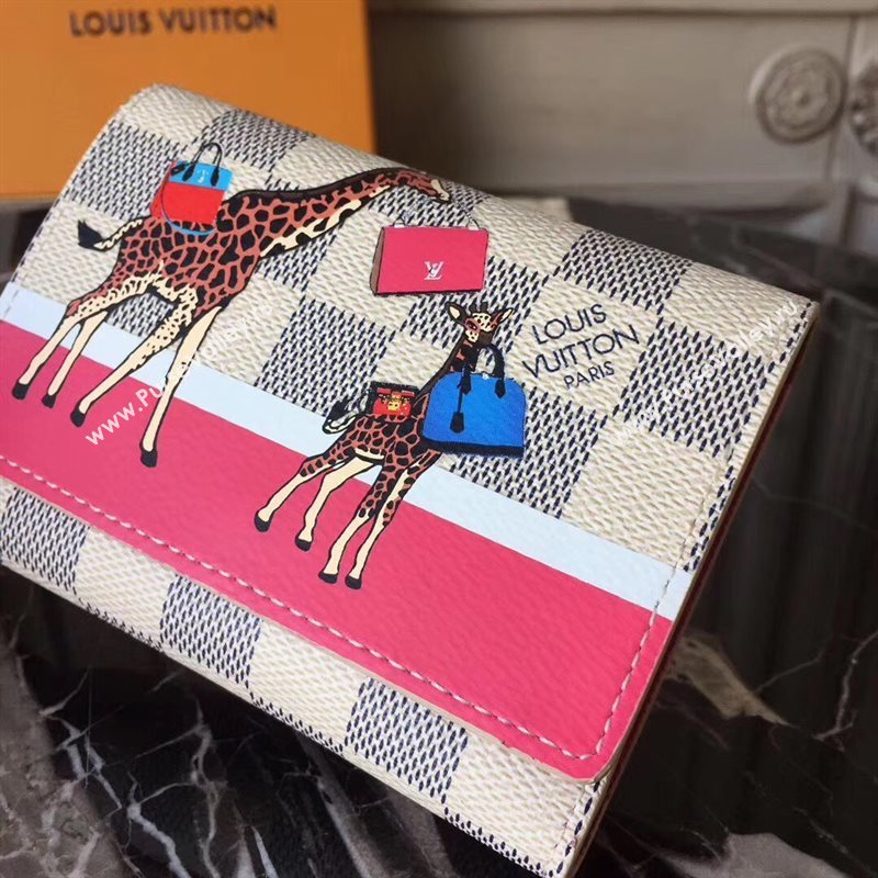 N60059 LV Louis Vuitton Victorine Wallet Purse Bag Damier Handbag White 6887