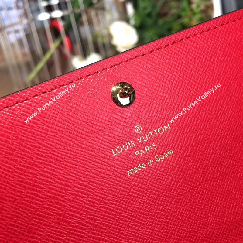 M62086 LV Louis Vuitton Sarah Wallet Purse Monogram Polar bear Handbag Red 6891