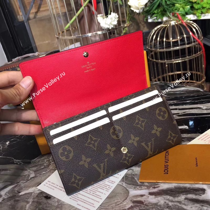 M62086 LV Louis Vuitton Sarah Wallet Purse Monogram Polar bear Handbag Red 6891