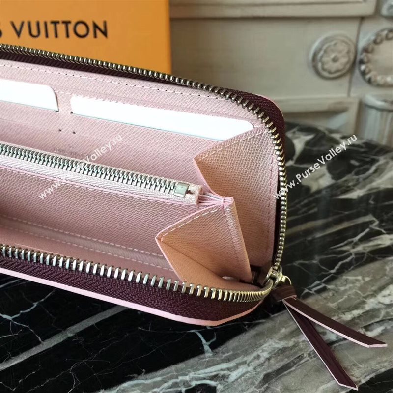 M64307 LV Louis Vuitton Clemence Wallet Purse Epi Leather Bag Wine 6894
