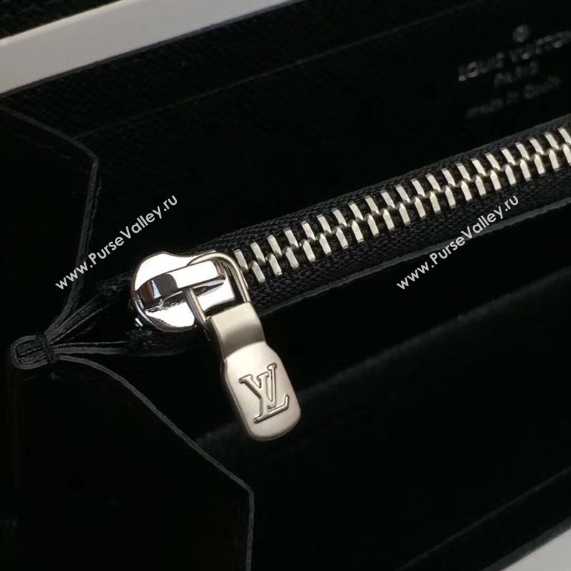 M60915 LV Louis Vuitton Clemence Wallet Purse Epi Leather Bag Black 6895