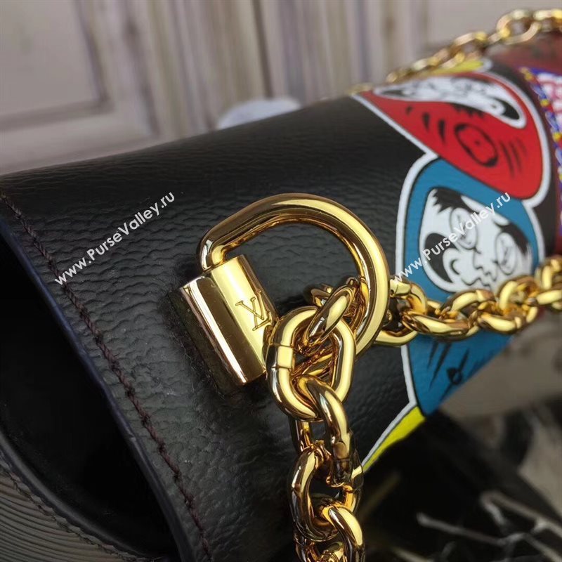 M43497 LV Louis Vuitton Twist MM Handbag Monogram Kabuki Shoulder Bag Brown 6897