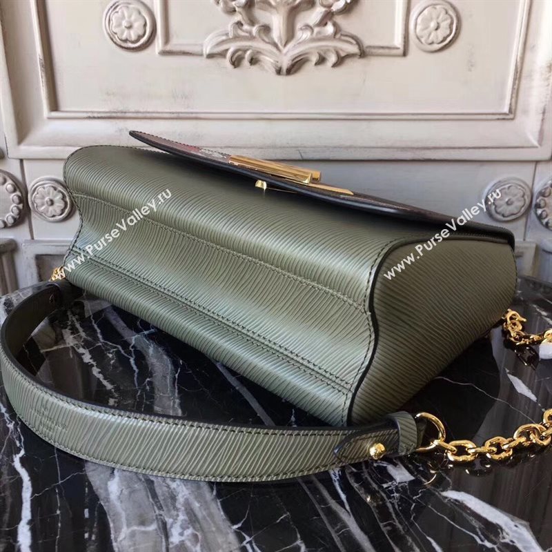 M43497 LV Louis Vuitton Twist MM Handbag Monogram Kabuki Shoulder Bag Brown 6897