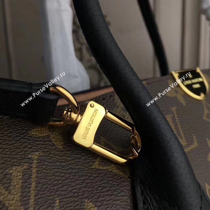 M41595 LV Louis Vuitton Flandrin Tote Handbag Monogram Leather Bag Black 6800