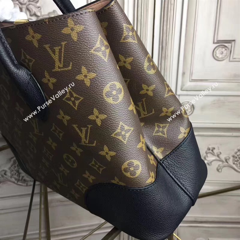 M41595 LV Louis Vuitton Flandrin Tote Handbag Monogram Leather Bag Black 6800