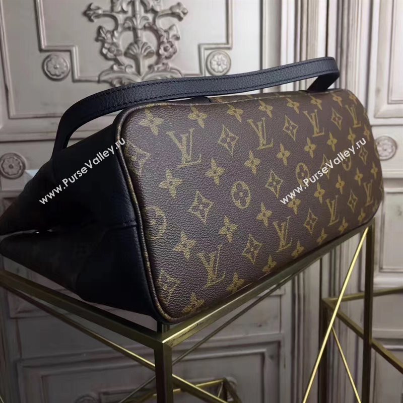 M41595 LV Louis Vuitton Flandrin Tote Handbag Monogram Leather Bag Black 6800