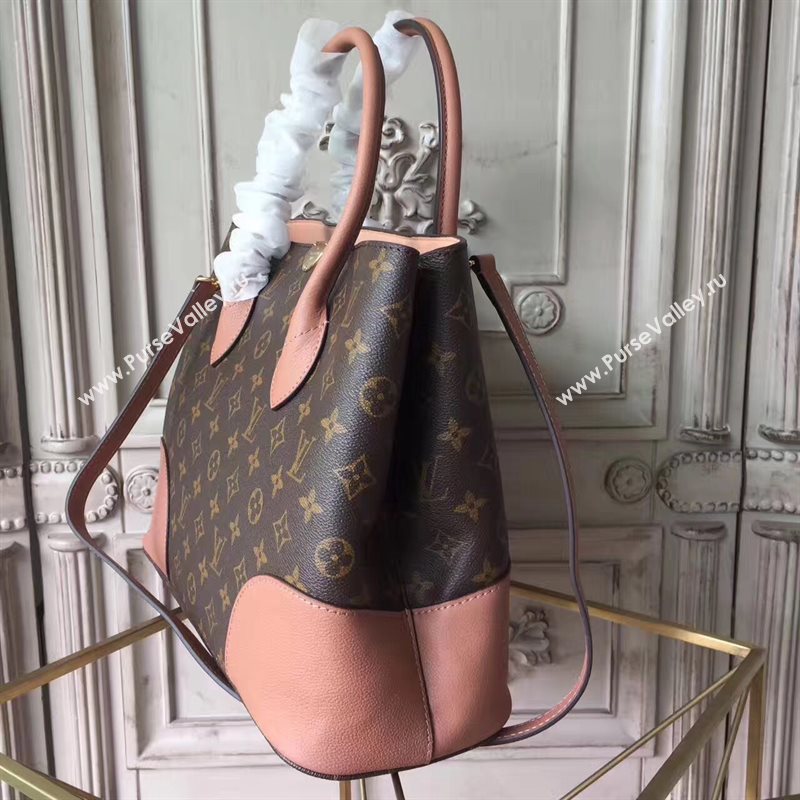 M41597 LV Louis Vuitton Flandrin Tote Handbag Monogram Leather Bag Pink 6801