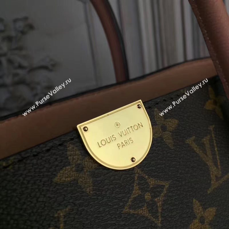 M41597 LV Louis Vuitton Flandrin Tote Handbag Monogram Leather Bag Pink 6801