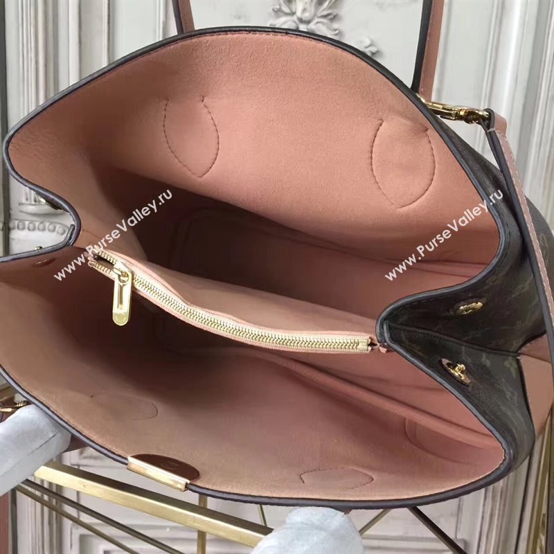 M41597 LV Louis Vuitton Flandrin Tote Handbag Monogram Leather Bag Pink 6801