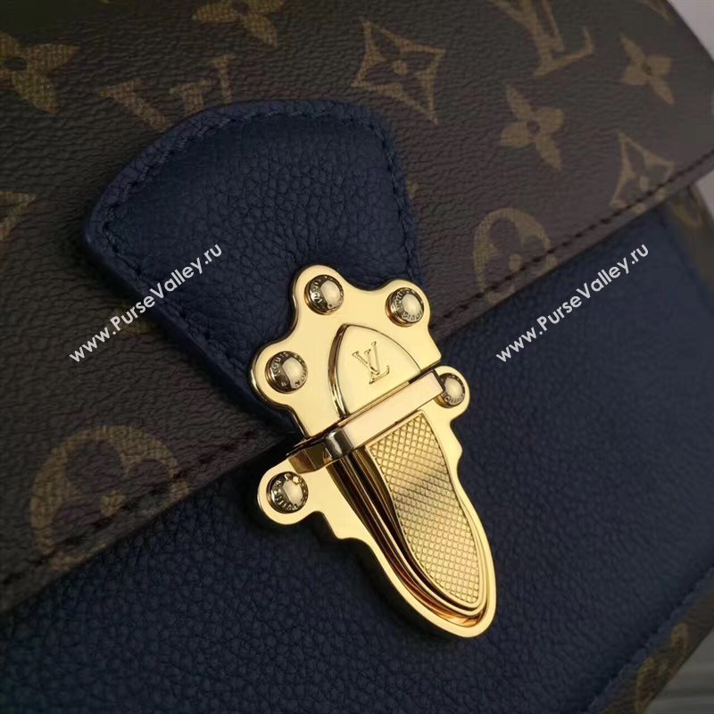 M44038 LV Louis Vuitton Victoire Chain Handbag Monogram Leather Shoulder Bag Navy 6802
