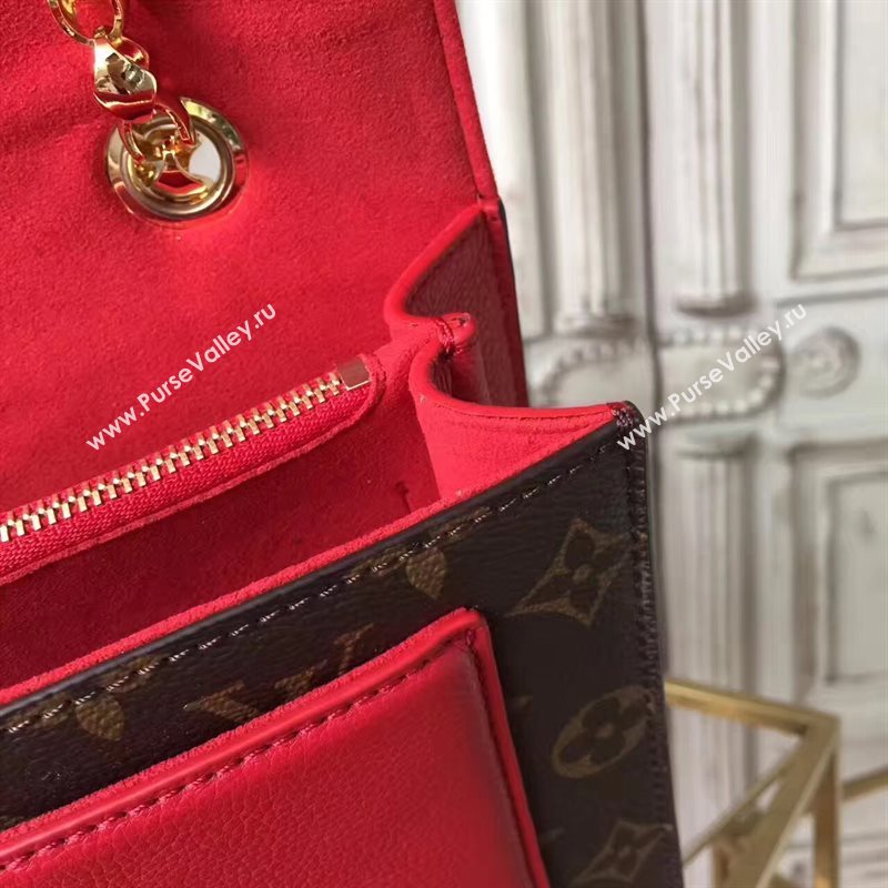M41731 LV Louis Vuitton Victoire Chain Handbag Monogram Leather Shoulder Bag Red 6803