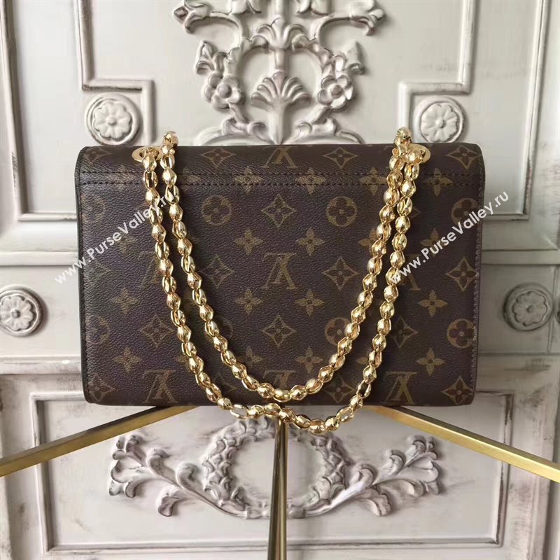 LV Louis Vuitton Victoire Chain Handbag Monogram Leather Shoulder Bag Maroon M41732 6804