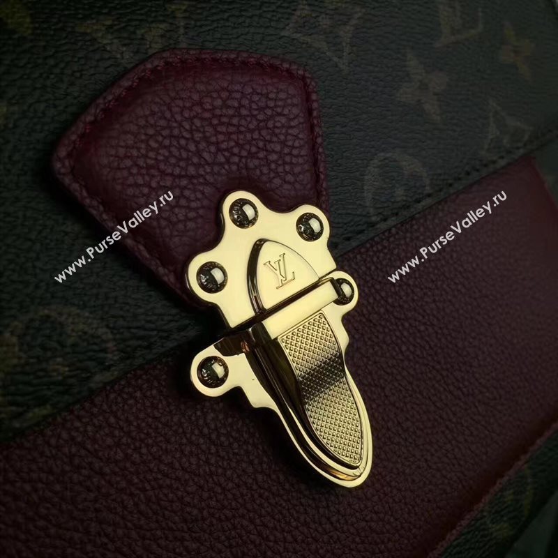 LV Louis Vuitton Victoire Chain Handbag Monogram Leather Shoulder Bag Maroon M41732 6804