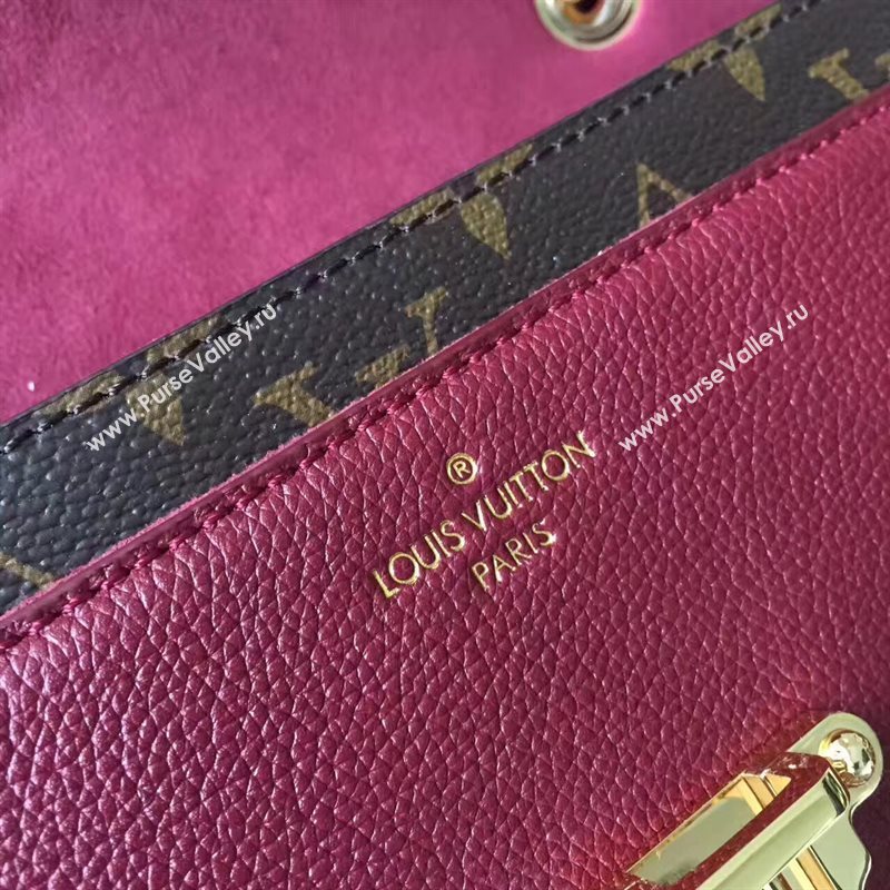 LV Louis Vuitton Victoire Chain Handbag Monogram Leather Shoulder Bag Maroon M41732 6804