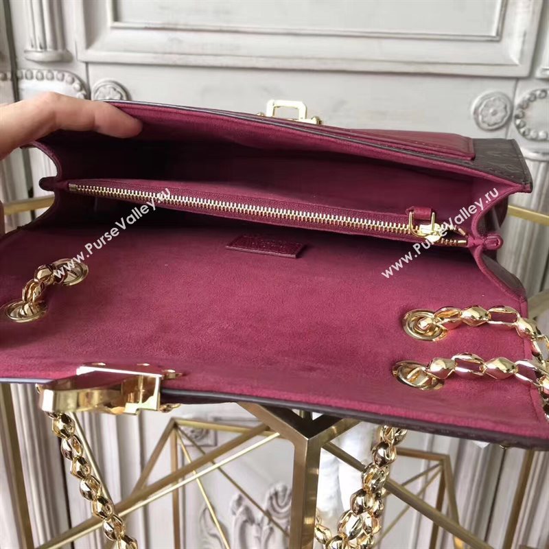LV Louis Vuitton Victoire Chain Handbag Monogram Leather Shoulder Bag Maroon M41732 6804