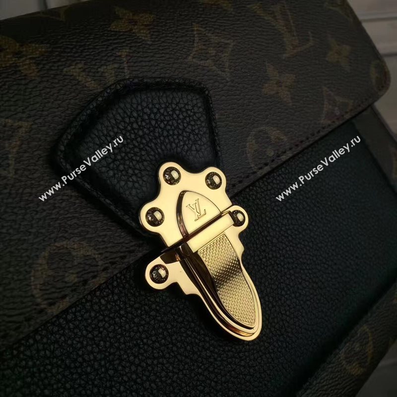 LV Louis Vuitton Victoire Chain Handbag Monogram Leather Shoulder Bag Black M41730 6805