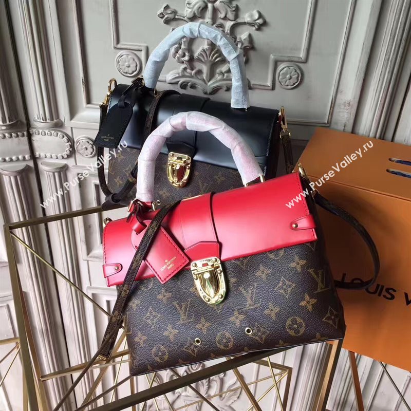 LV Louis Vuitton One handle Handbag Monogram Leather Shoulder Bag Black M43125 6806