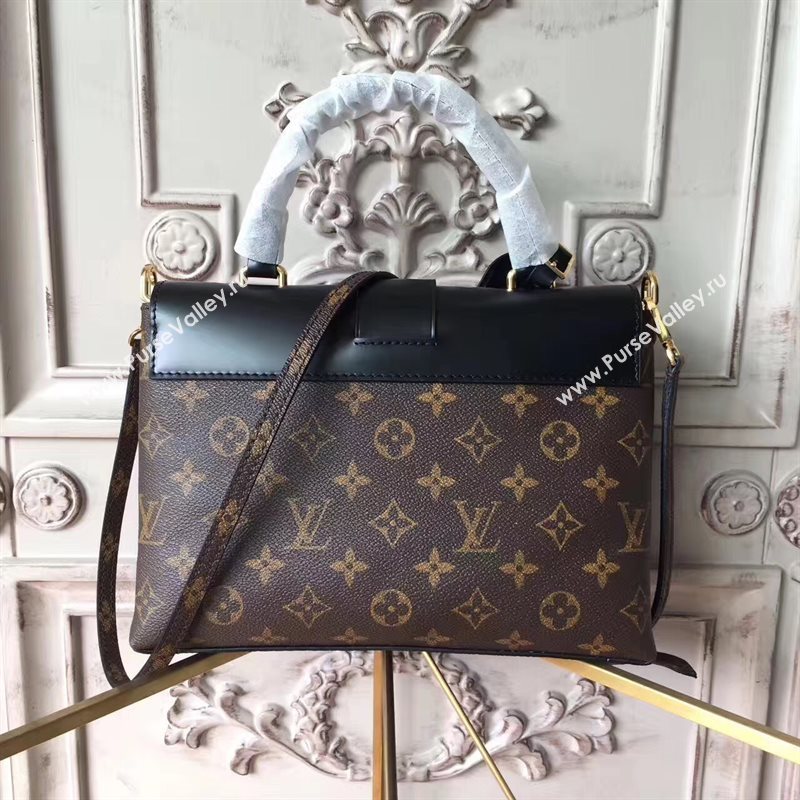 LV Louis Vuitton One handle Handbag Monogram Leather Shoulder Bag Black M43125 6806