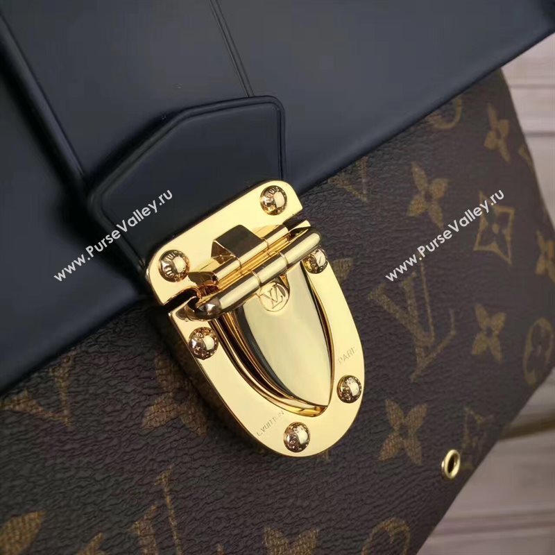 LV Louis Vuitton One handle Handbag Monogram Leather Shoulder Bag Black M43125 6806