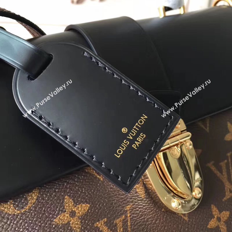 LV Louis Vuitton One handle Handbag Monogram Leather Shoulder Bag Black M43125 6806