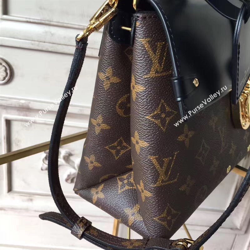 LV Louis Vuitton One handle Handbag Monogram Leather Shoulder Bag Black M43125 6806