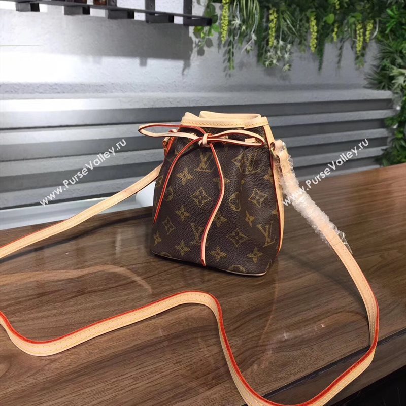 LV Louis Vuitton Nano Noe Handbag Monogram Shoulder Bag Brown M41346 6808