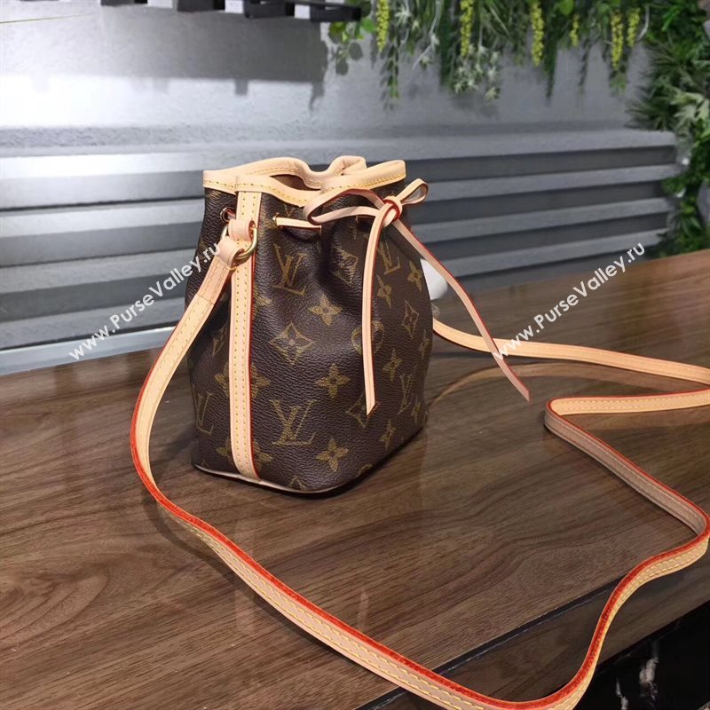LV Louis Vuitton Nano Noe Handbag Monogram Shoulder Bag Brown M41346 6808
