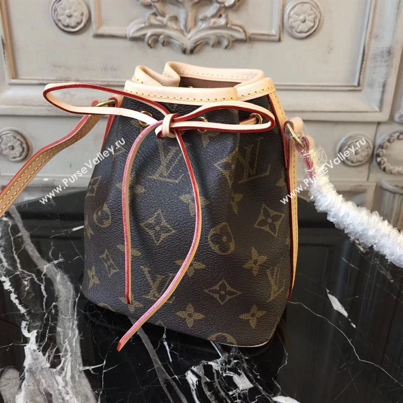 LV Louis Vuitton Nano Noe Handbag Monogram Shoulder Bag Brown M41346 6808