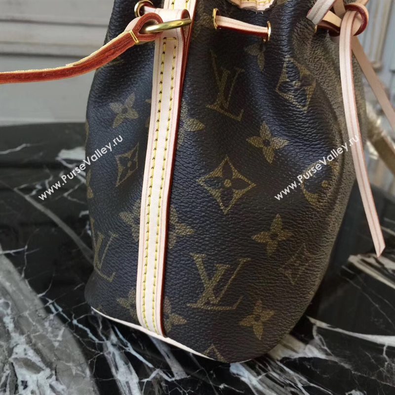 LV Louis Vuitton Nano Noe Handbag Monogram Shoulder Bag Brown M41346 6808