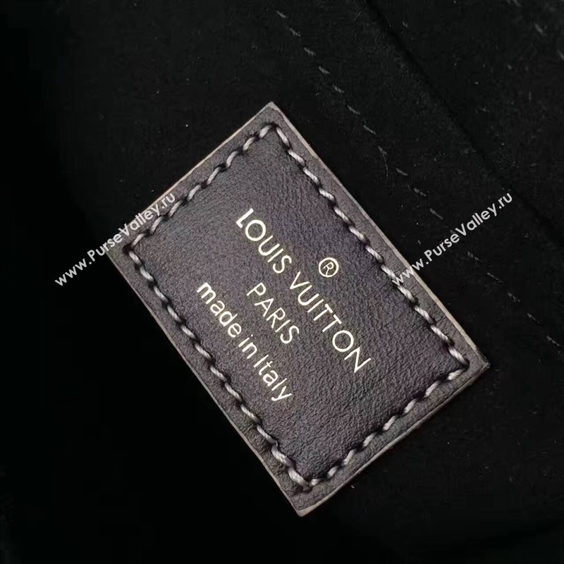 LV Louis Vuitton Chain-it Bag Monogram Leather PM Handbag Black M44115 6812