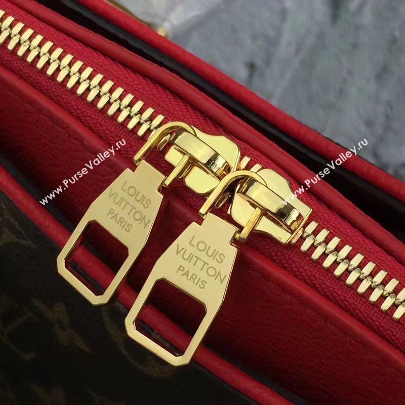 LV Louis Vuitton Pallas BB Handbag Monogram PM Shoulder Bag Red M41241 6813