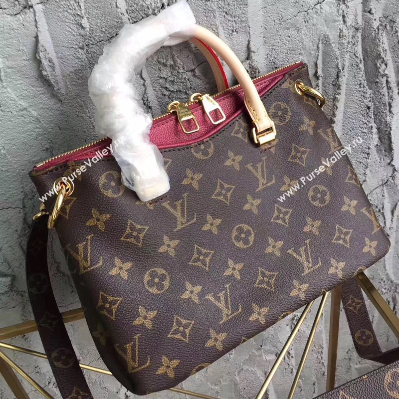LV Louis Vuitton Pallas BB Handbag Monogram PM Shoulder Bag Maroon M43476 6814