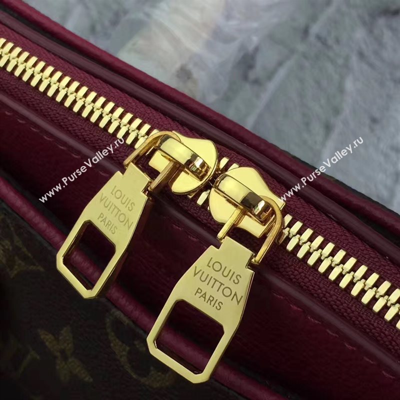 LV Louis Vuitton Pallas BB Handbag Monogram PM Shoulder Bag Maroon M43476 6814