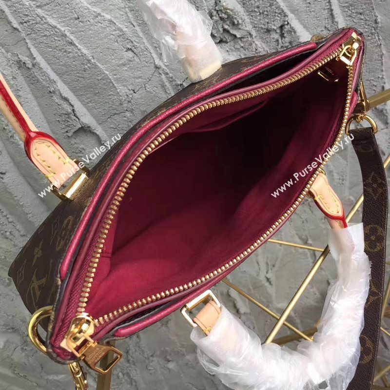 LV Louis Vuitton Pallas BB Handbag Monogram PM Shoulder Bag Maroon M43476 6814