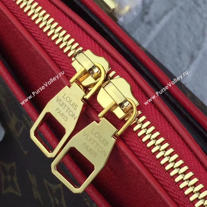 LV Louis Vuitton Pallas Tote Handbag Monogram Shoulder Bag Red M41175 6816
