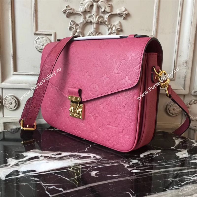 LV Louis Vuitton Pochette Metis Handbag Monogram Leather Shoulder Bag Rose M43737 6819