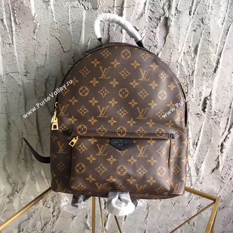 LV Louis Vuitton Monogram Backpack MM Bag Handbag Brown M41561 6820