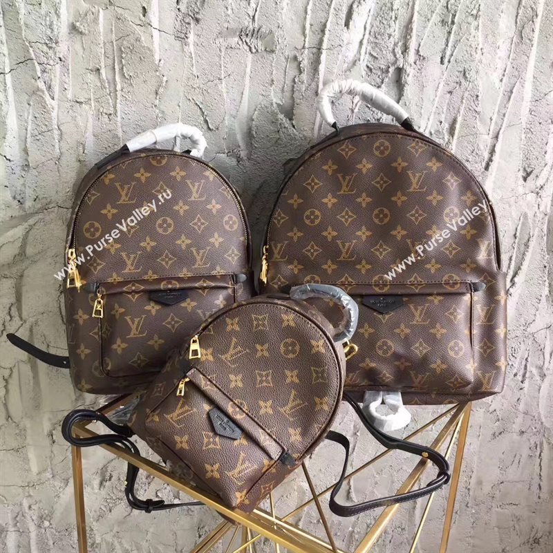 LV Louis Vuitton Monogram Backpack MM Bag Handbag Brown M41561 6820