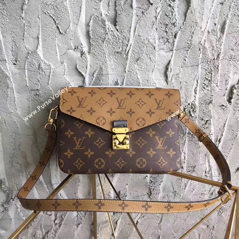 LV Louis Vuitton Pochette Metis Handbag Monogram Shoulder Bag Tan M41465 6823