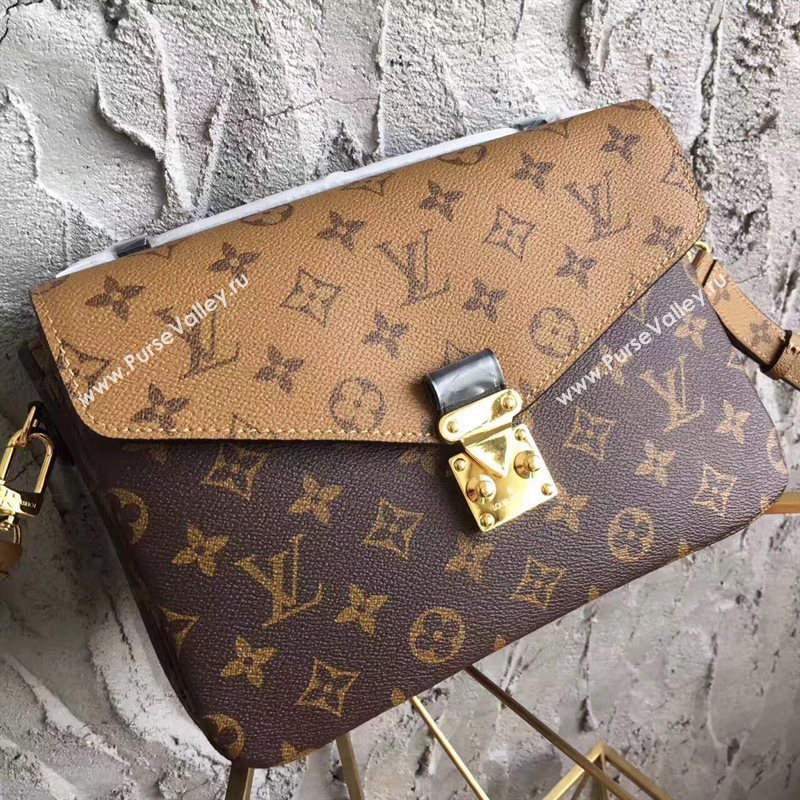 LV Louis Vuitton Pochette Metis Handbag Monogram Shoulder Bag Tan M41465 6823