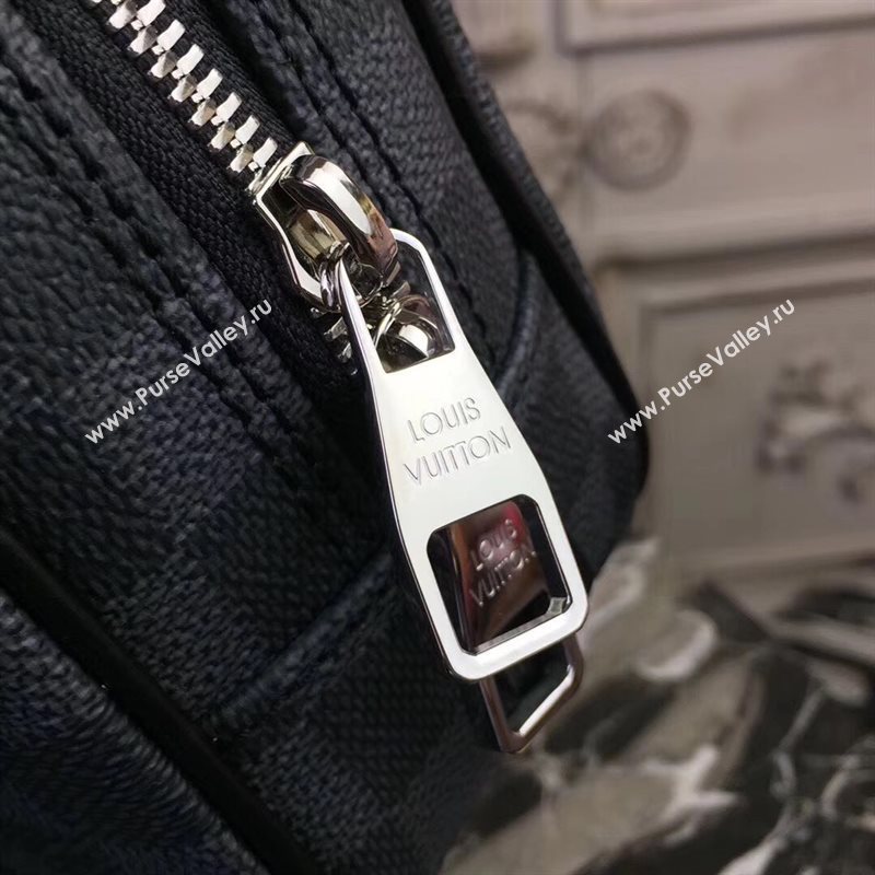 LV Men Louis Vuitton Toilet Pouch GM Handbag Damier Canvas Zipper Bag Gray N47521 6826