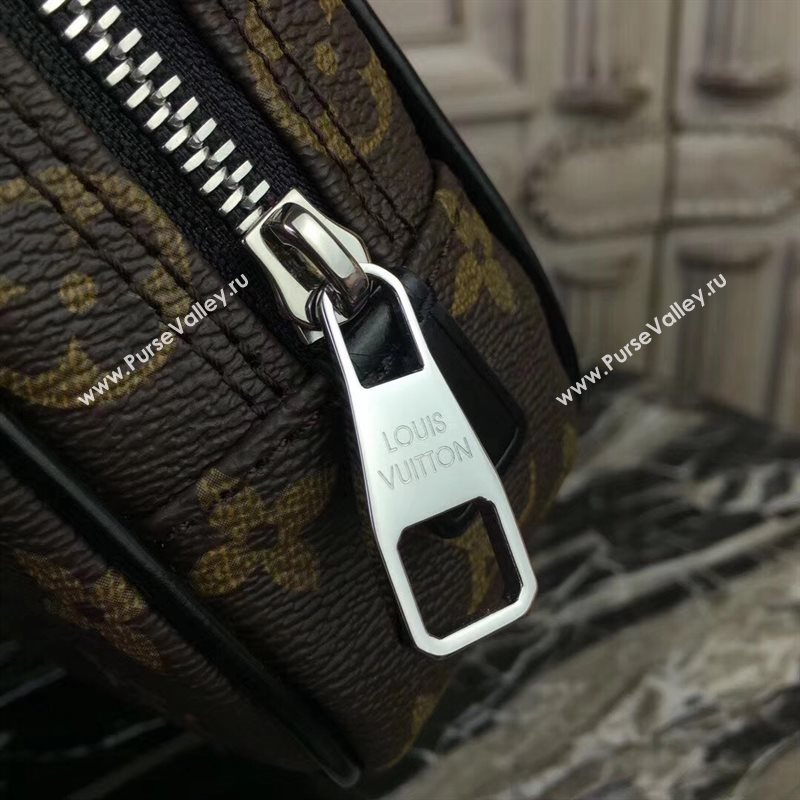 LV Men Louis Vuitton Toilet Pouch PM Handbag Monogram Zipper Bag Brown M47507 6827