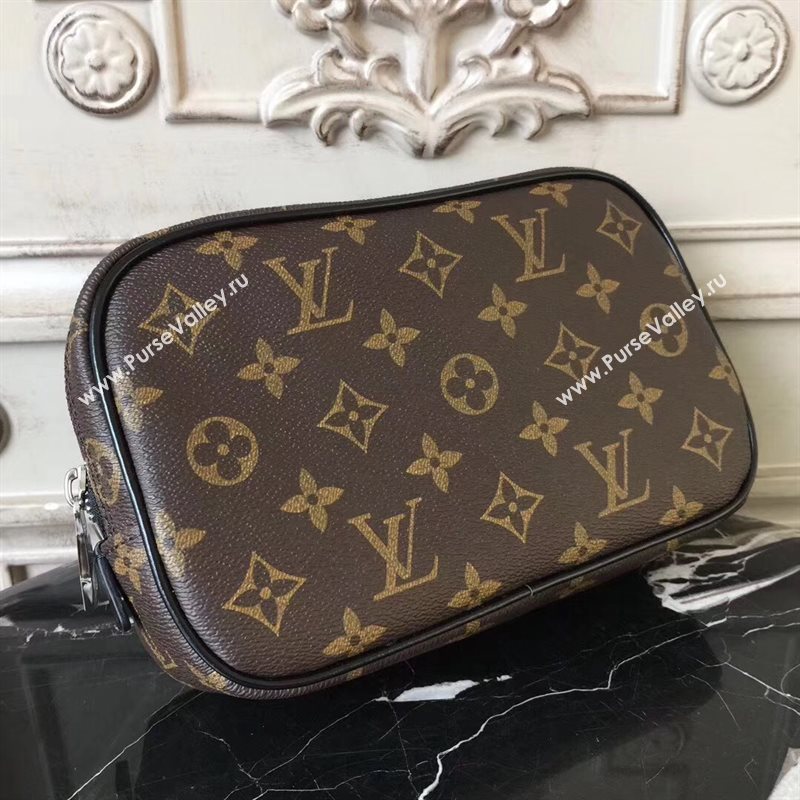 LV Men Louis Vuitton Toilet Pouch GM Handbag Monogram Zipper Bag Brown M47506 6828