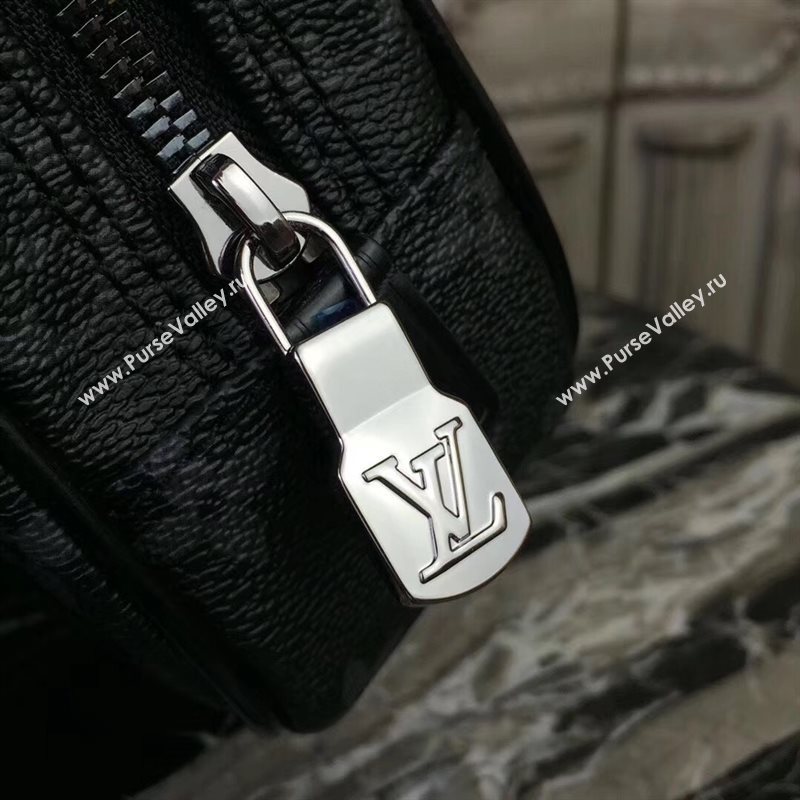 LV Men Louis Vuitton Toilet Pouch PM Handbag Monogram Zipper Bag Gray M43384 6829