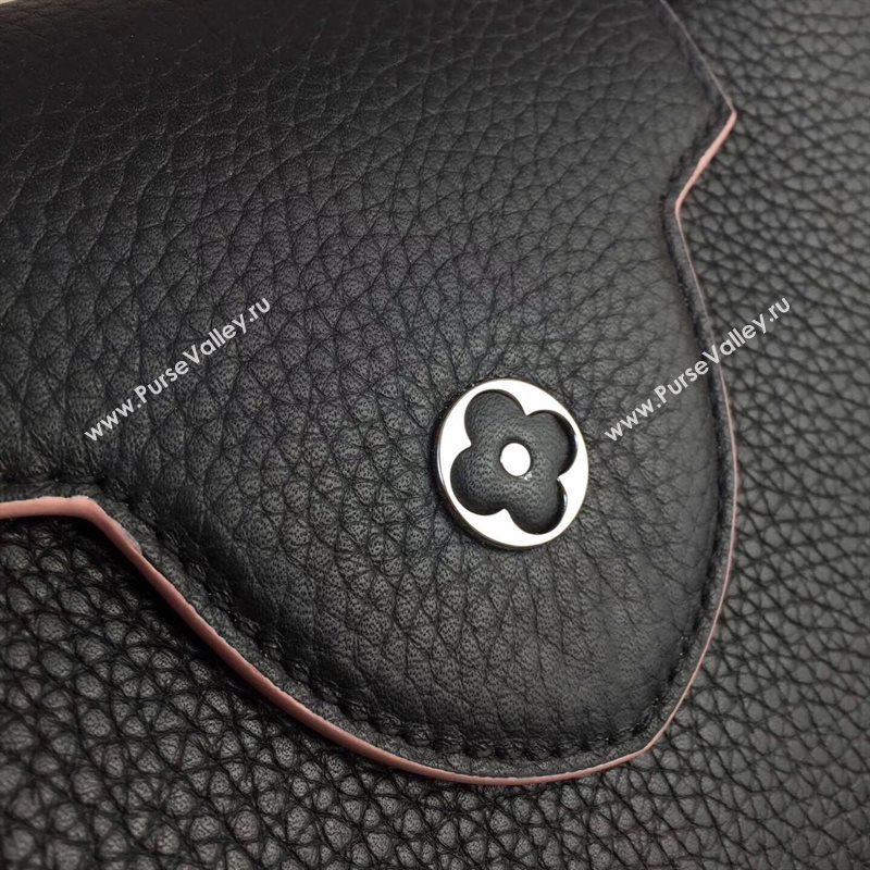 LV Louis Vuitton Capucines BB Bag Real Leather Handbag M94716 Black with Pink 6836